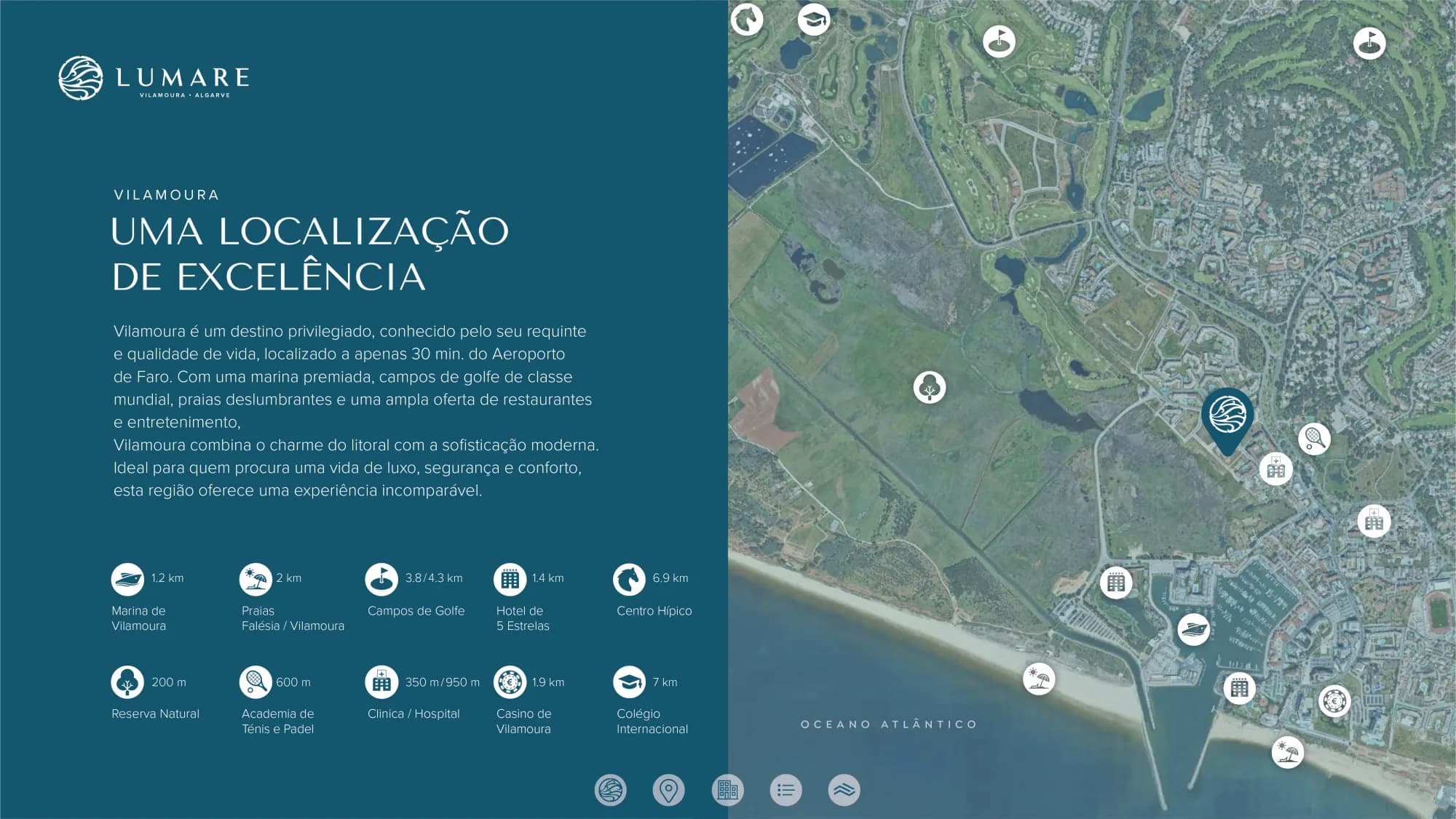 Localização LUMARE Vilamoura Algarve